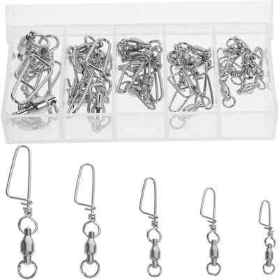 Vis Rol Swivels - Connector Set - Vissen - Flexibele Rotatie - 25 Stuks - Zilverkleurig