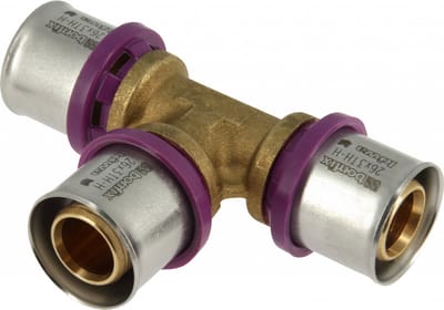Bonfix Alu-pers - messing perskoppeling / persfitting - T-stuk 26mm FFF