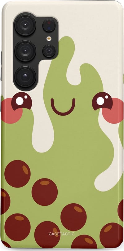 Casetastic Hoesje Geschikt voor Samsung S25 Ultra - Stijlvolle Beschermende Duo-layer Case - Smeltende pistache bolletjes