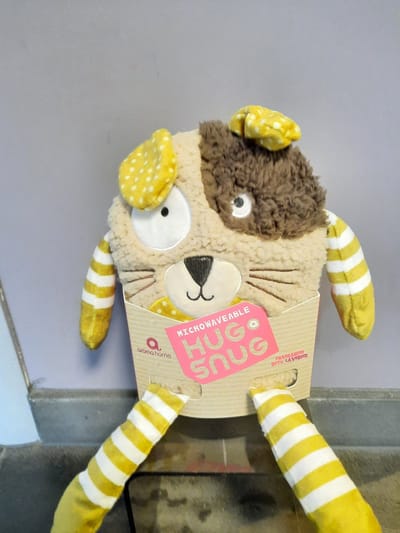 DREAMY HOTTIE DOG - warmte knuffel - lavendel - micro golf knuffel - warmies