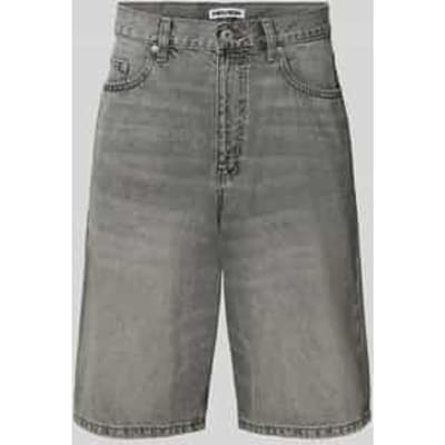 Korte jeans in used-look met steekzakken