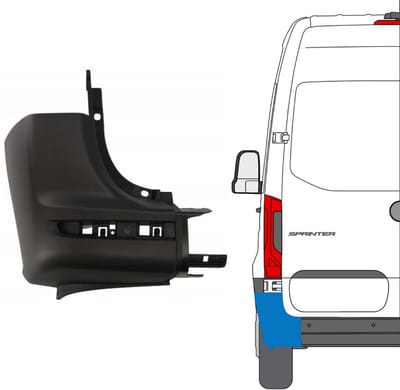Achterbumper hoek voor Mercedes Sprinter 2018- / Links