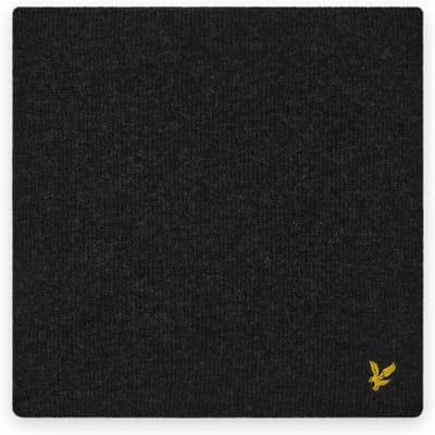 Lyle & Scott Lambswool ribbed scarf - jet black marl