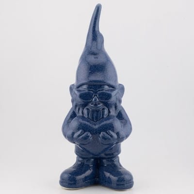 Ornament kabouter blauw 10x9x25cm