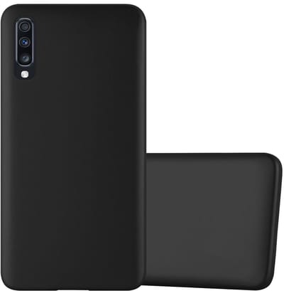 Cadorabo Hoesje geschikt voor Samsung Galaxy A70 / A70s in METALLIC ZWART - Beschermhoes gemaakt van flexibel TPU silicone Case Cover