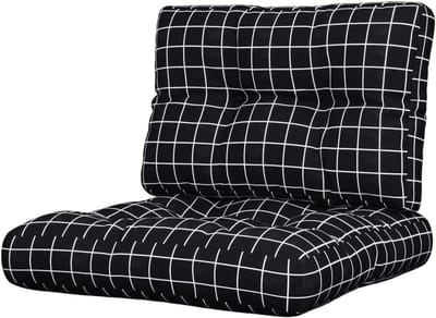 Palletkussen Set - Buitenmeubels Kussens - Tuin Comfort - Duurzaam Polyester - 60x60x12 cm - Zwart