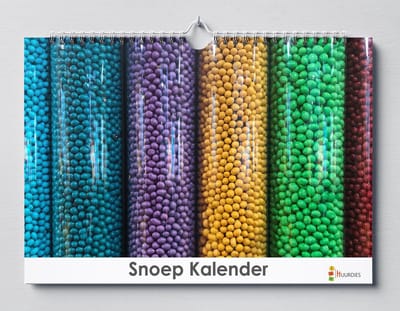 Snoep kalender 35x24 cm | Snoep verjaardagskalender |Snoep wandkalender| Kalender 35 x 24 cm