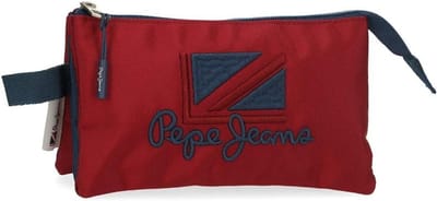 Pennenetui Drievoudig - Etui Potloden - Bureau Organisatie - Drie Vakken - 22 x 12 x 5 cm - Rood
