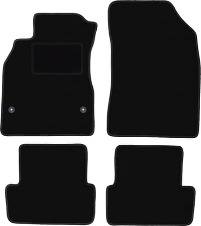 Zwarte veloursmatten voor: Renault Fluence sedan (2009-2016)