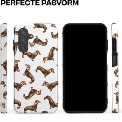 Casetastic Hoesje Geschikt voor Samsung A26 - Stijlvolle Beschermende Duo-layer Case - Teckel Twister