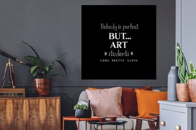 Muurstickers - Sticker Folie - Kunst - Studenten - Quotes - School - 100x100 cm - Plakfolie - Muurstickers Kinderkamer - Zelfklevend Behang XXL - Zelfklevend behangpapier - Stickerfolie
