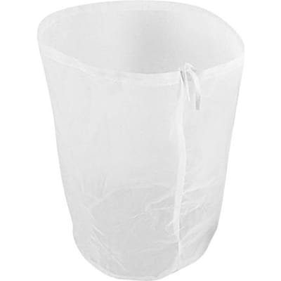 Sac filtrant avec cordon de serrage, en tissu résistant à la chaleur, pour bière, brassage à domicile, outils de bricolage, fournitures de fête white