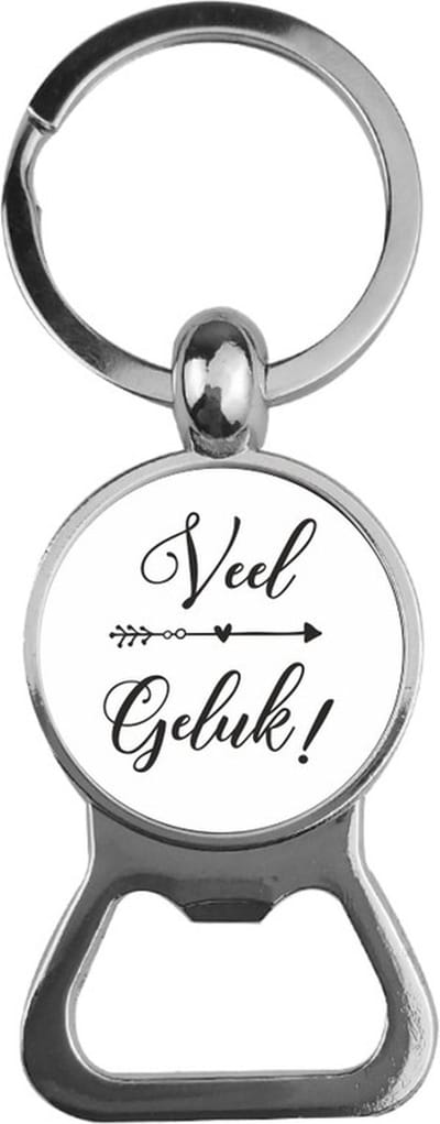 Bieropener Glas - Veel Geluk