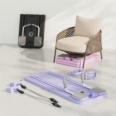 Pilates Hervormer Set - Schuifplank Board - Thuis Fitness - 5in1 Multifunctioneel - Opvouwbaar - Roze