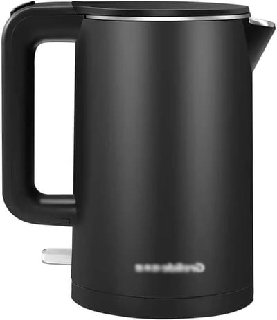 Elektrische Waterkoker - Thee Caraf - Snel Water Koken - Dubbele Isolatie - 1 Liter - Zwart
