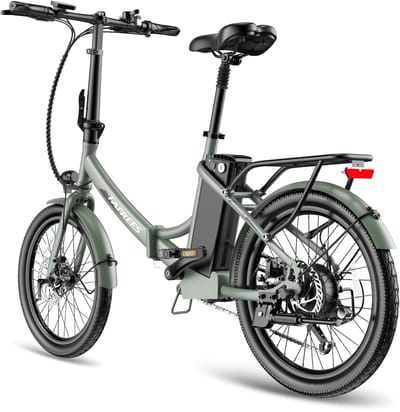 FAFREES F20 Light Opvouwbare Elektrische Fiets – 36V 20Ah Accu, 100km Bereik, 20" Banden, 7-Speed Shimano Groen