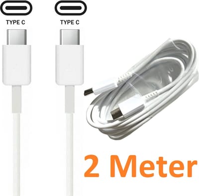2 Meter Geschikt voor: USB C naar USB C kabel Geschikt voor: Oppo / OnePlus / Motorola / Samsung / Huawei / Sony / Nintendo Switch / Playstation 5 Controller PS5 / GoPro - Wit