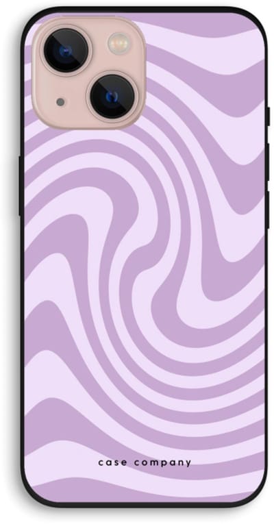 Case Company® - Hoesje geschikt voor iPhone 13 hoesje - Swirl Paars - Biologisch Afbreekbaar Telefoonhoesje - Bescherming alle Kanten en Schermrand