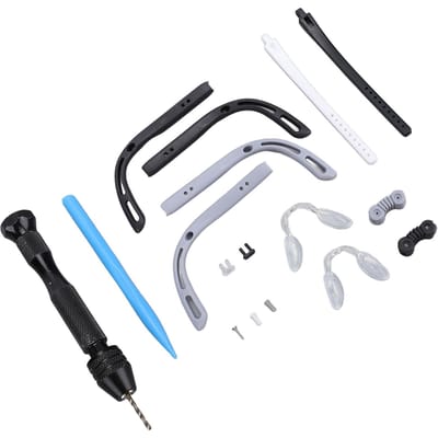 Brilreparatieset Multifunctioneel Universeel Schroeven Neuspads Poten Scharnieren Schroeven Oogglas gray