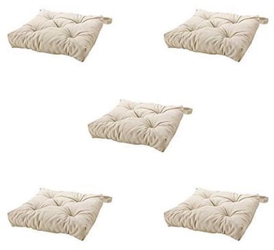 Licht Beige Stoelkussen Pack van 5 voor Comfortabel Zitcomfort