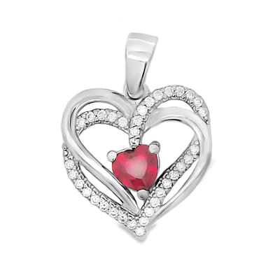 Juwelier Zwartevalk zilveren (gerhodineerd) hartje hanger - 24.302