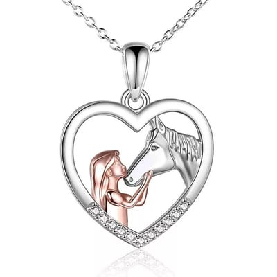 Ketting Meisje met Paard | 45 cm tot 50 cm | Sparkolia | Kinder ketting | Sinterklaas Kerst Cadeau