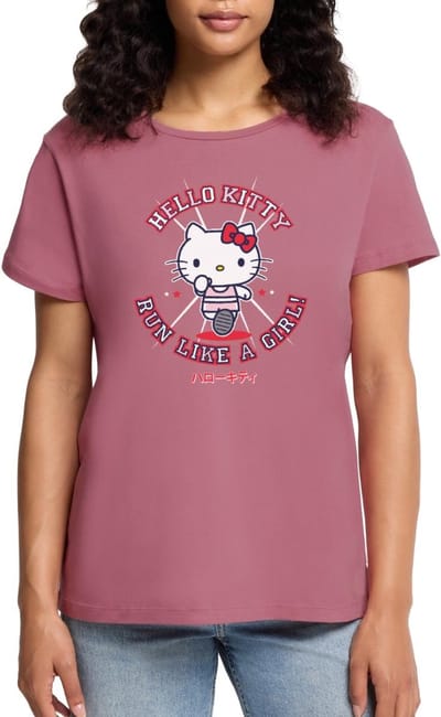 Hello Kitty Run Like A Girl Premium T Shirt Dames