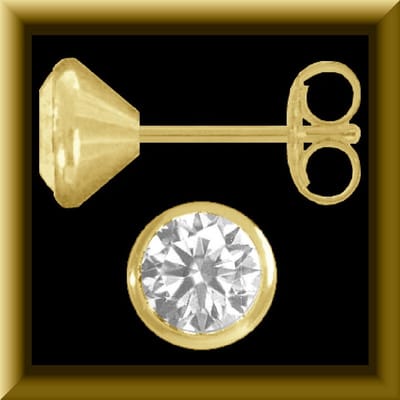 Hetty'S - Elegante - Kleine oorstekers - van 14 karaat goud - met een Zirconia - maat 3 mm