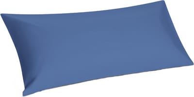 Yumeko kussensloop percal katoen sereen blauw 40x80 - Bio, eco & fairtrade - 1 stuk