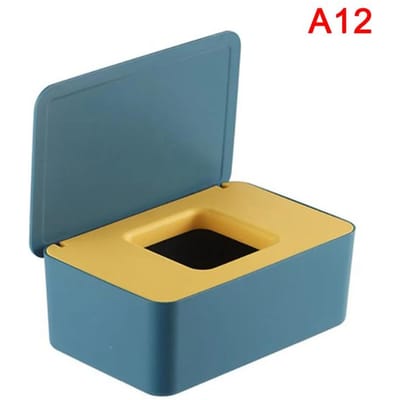Boîte de rangement pour lingettes humides anti-poussière avec couvercle Boîte de rangement pour mouchoirs de bureau à domicile Distributeur de lingettes humides portable