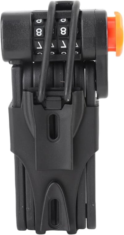 Combinatie Fietsslot - Vouwslot Legering - Fiets Beveiligen - Sleutelloos Wachtwoord - 85 cm Lengte - Zwart