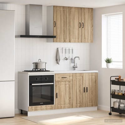 vidaXL - Keukenblok - PORTO - 5 - st - Sonoma - Eiken - Bewerkt - hout