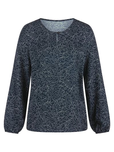 Blouse lange mouwen Van Peter Hahn blauw