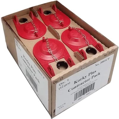 Toilet Flapper - Vlotter Klep - Toilet Reparatie - Roestvrijstalen Ketting - Universeel 2 inch - Rood