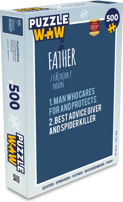 Puzzel Quotes - Spreuken - Father - Woordenboek - Papa - Legpuzzel - Puzzel 500 stukjes - Vaderdag cadeautje - Cadeau voor vader en papa