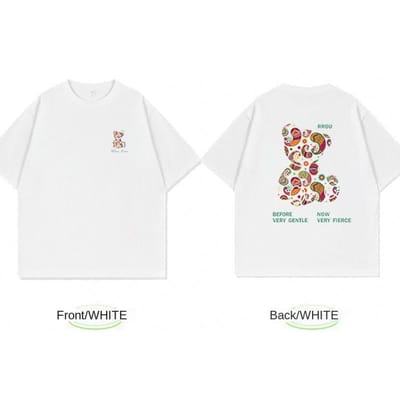 T-shirt Blanc Simple à Manches Courtes Homme Marques de Mode Ample Printemps et Été Coton Lourd Vêtements Faciles à Assortir XXXL