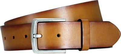 LINDENMANN leren heren riem - cognac
