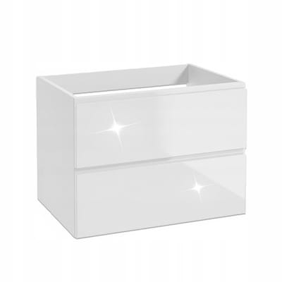 STAMAR - Hangende Badkamerkast Onder Blad 80 MDF Fronten Lades - badkamer - Wit