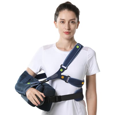 Écharpe d'épaule Velpeau pour blessure au bras, chirurgie de la coiffe des rotateurs et fracture avec oreiller amovible Immobilisateur d'épaule L