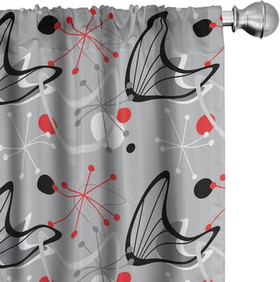 ABAKUHAUS Midden van de eeuw – Gordijnen 2x75x225 cm – microvezel