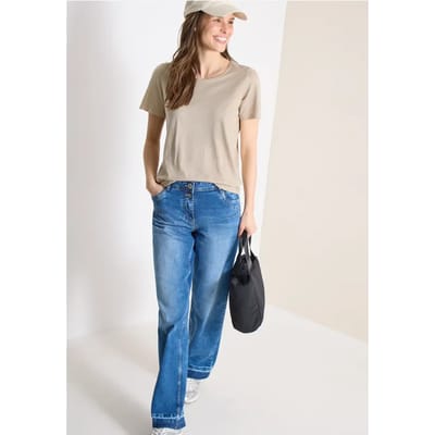 Basic Shirt met ronde hals