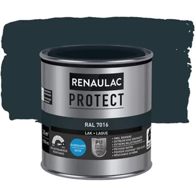 Renaulac Lak Protect - Zijdeglans - Antracietgrijs Ral 7016 - 250ml