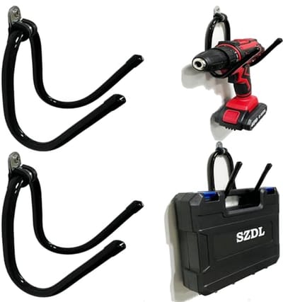 Draagbare Gereedschap Organiser - 2 Stuks Boorhouder Wandmontage Hangers voor Effectieve Garage Organisatie