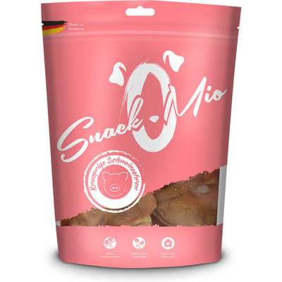 10 stuks SnackOMio knapperige varkensoren hondensnacks