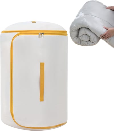 Compressie Organizer - Ruimtebespaarder Opbergzak - Koffer en Kast - Zelfcomprimerend Ontwerp - 31x25x2 cm - Crèmekleur