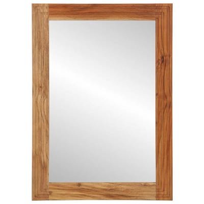 vidaXL - Badkamerspiegel - Wandgemonteerd - Bruin - 70 - x - 50 - x - 2.5 - cm