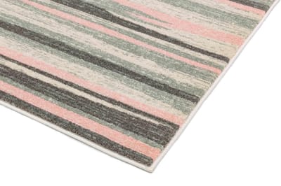 Easy Living - colt-stripe-pink Vloerkleed - 200x290  - Rechthoek - Laagpolig Tapijt - Modern - Grijs, Roze