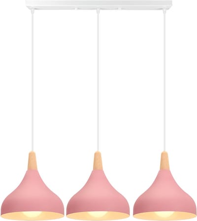 Kroonluchter Moderne Slaapkamer 3 Hanglamp Scandinavische Plafondlamp voor Woonkamer Keuken Roze