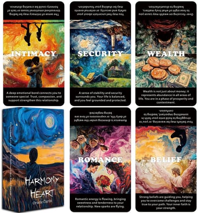 Dailygoods- Oracle Kaarten Spirituele Groei - Inzichtkaarten - Liefde/Relaties - Oracle Deck - Beginners/Ervaren - Gedetailleerde Interpretaties - Orakelkaarten