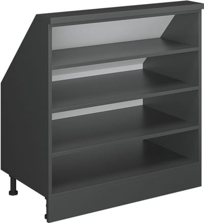Vicco Rion Kast voor schuine wand – 80 x 81.6 cm met 4 compartimenten Antraciet